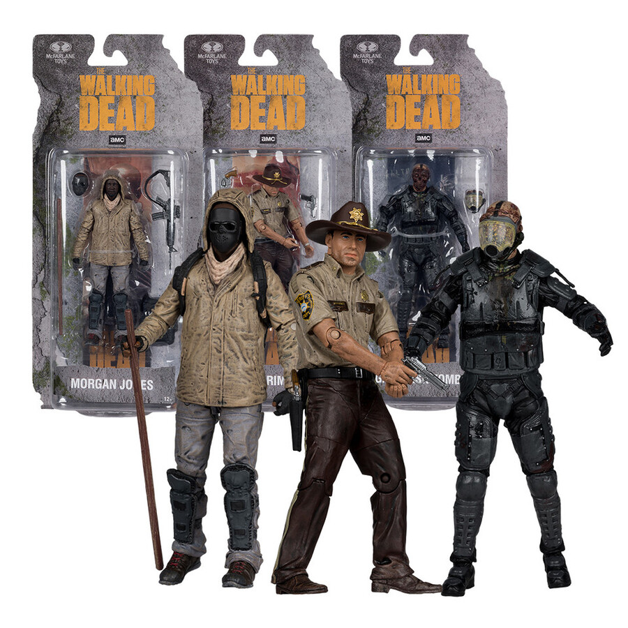pack de 3 figurines the walking dead wave 3