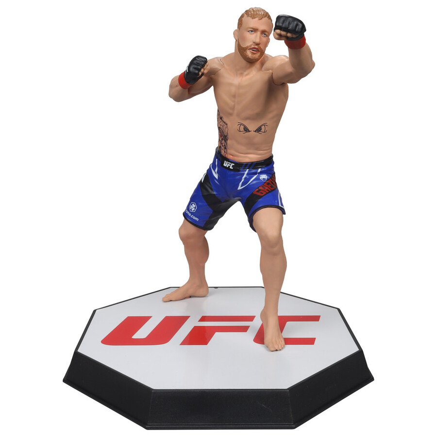 lot de 2 figurines justin gaethje ufc chase 7 standard et platine - sélection sportive mcfarlane