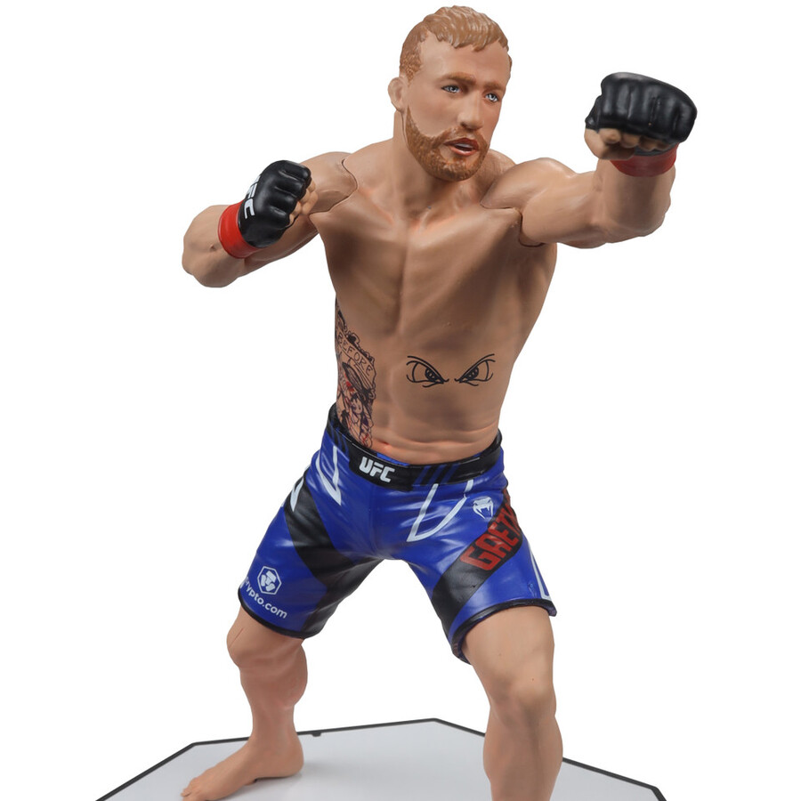 lot de 2 figurines justin gaethje ufc chase 7 standard et platine - sélection sportive mcfarlane
