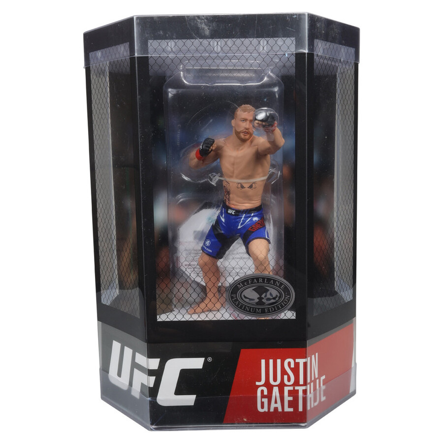 lot de 2 figurines justin gaethje ufc chase 7 standard et platine - sélection sportive mcfarlane