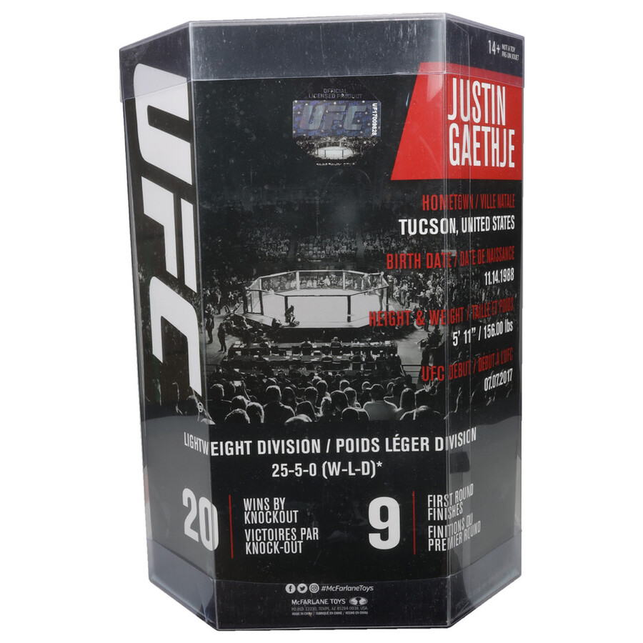 lot de 2 figurines justin gaethje ufc chase 7 standard et platine - sélection sportive mcfarlane