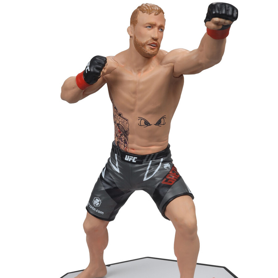 lot de 2 figurines justin gaethje ufc chase 7 standard et platine - sélection sportive mcfarlane