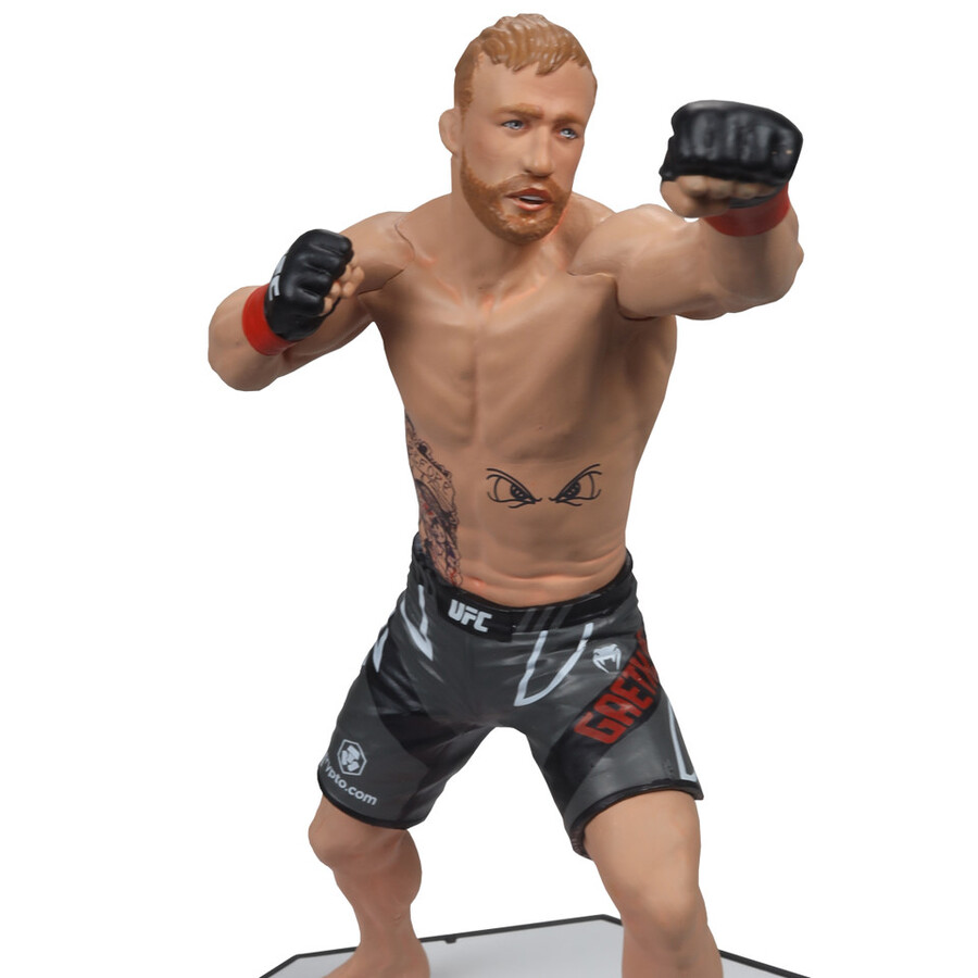 lot de 2 figurines justin gaethje ufc chase 7 standard et platine - sélection sportive mcfarlane