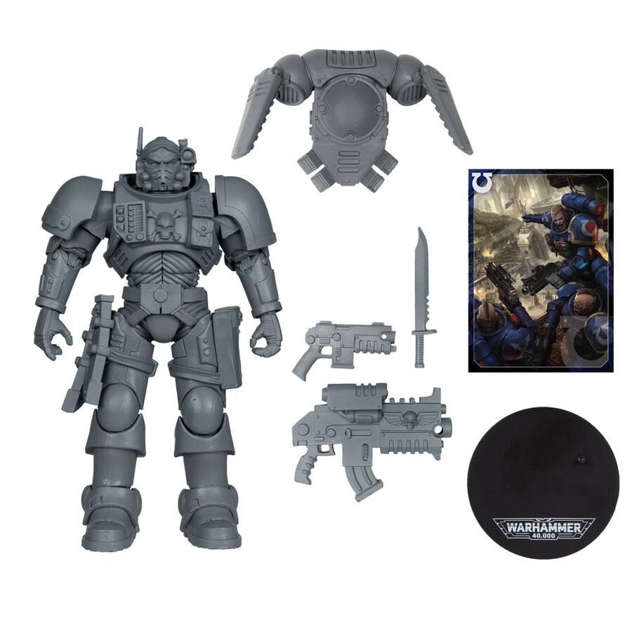lieutenant ultramarines en armure phobos épreuve dartiste warhammer 40000 figurine de 18 cm
