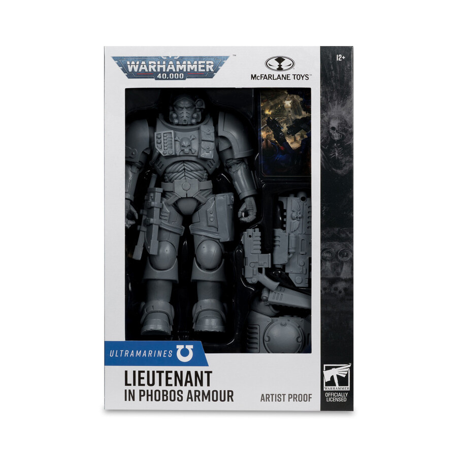 lieutenant ultramarines en armure phobos épreuve dartiste warhammer 40000 figurine de 18 cm