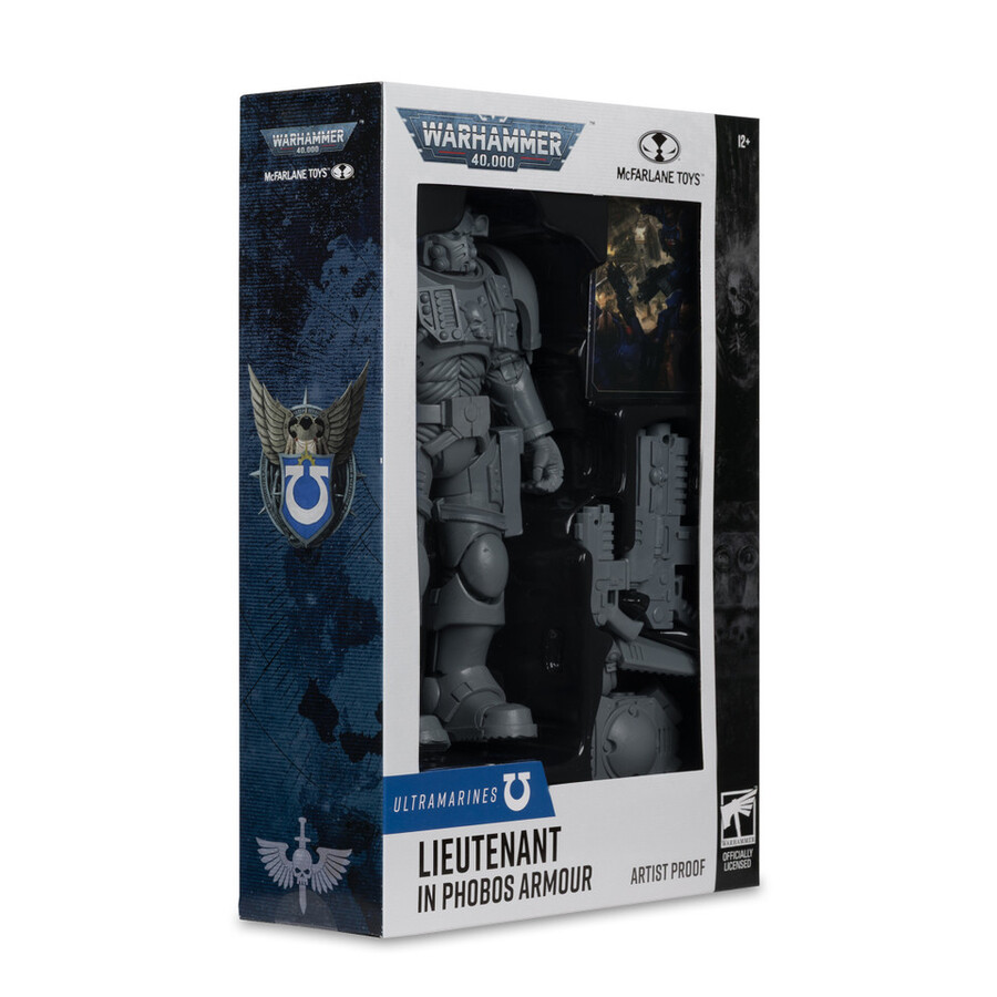 lieutenant ultramarines en armure phobos épreuve dartiste warhammer 40000 figurine de 18 cm