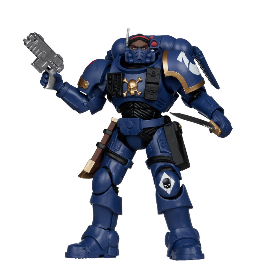 lieutenant en armure phobos ultramarines avec épreuve dartiste warhammer 40000 lot de 2 figurines de 18 cm