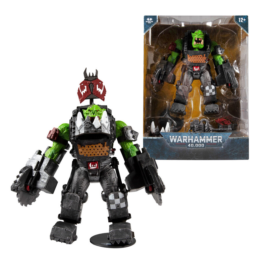 mega figurine ork meganob avec scie circulaire warhammer 40000