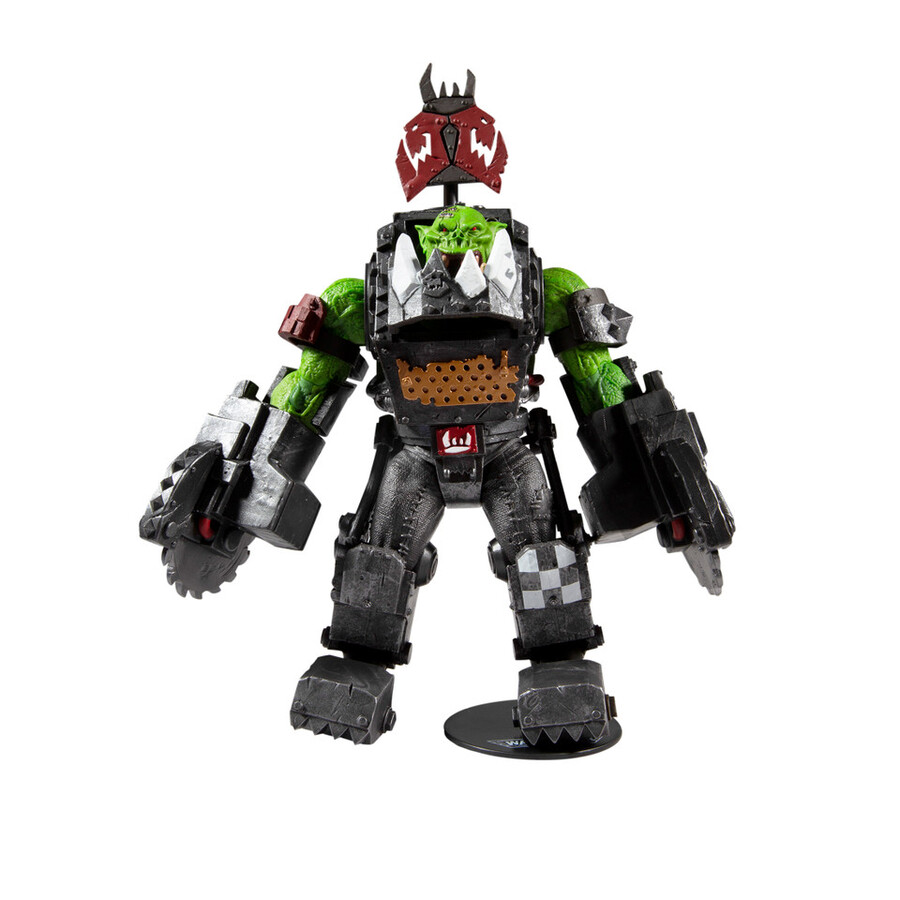 mega figurine ork meganob avec scie circulaire warhammer 40000