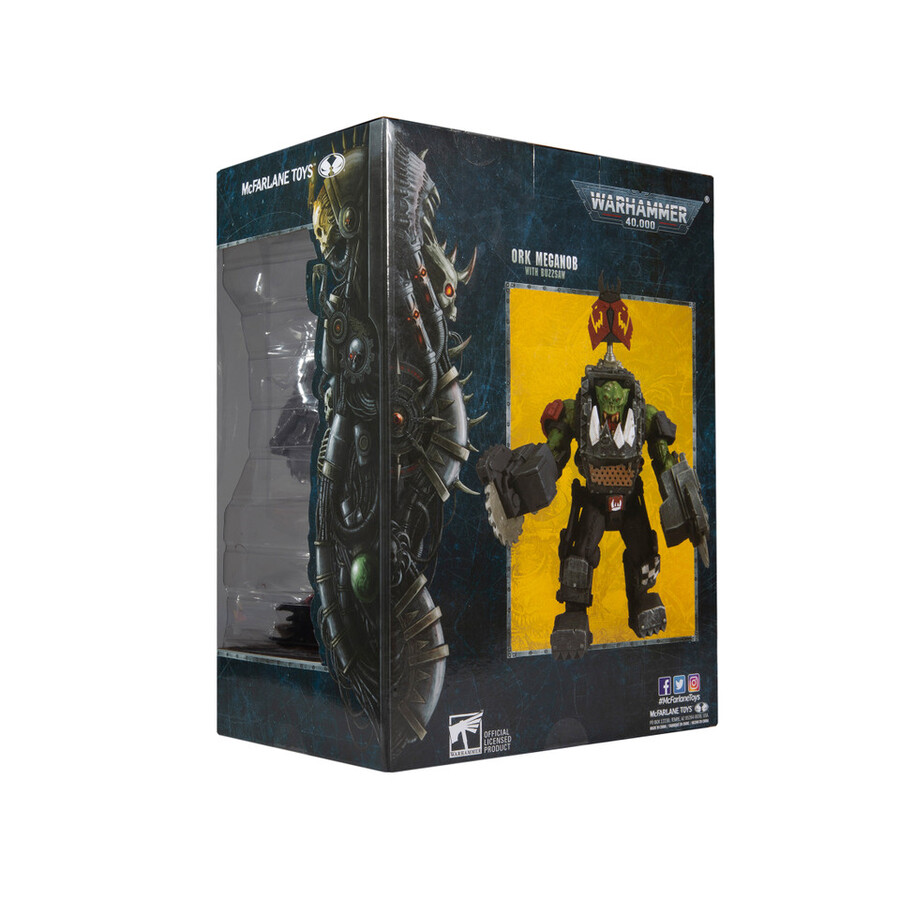 mega figurine ork meganob avec scie circulaire warhammer 40000