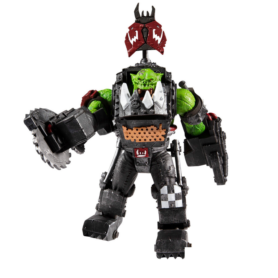 mega figurine ork meganob avec scie circulaire warhammer 40000