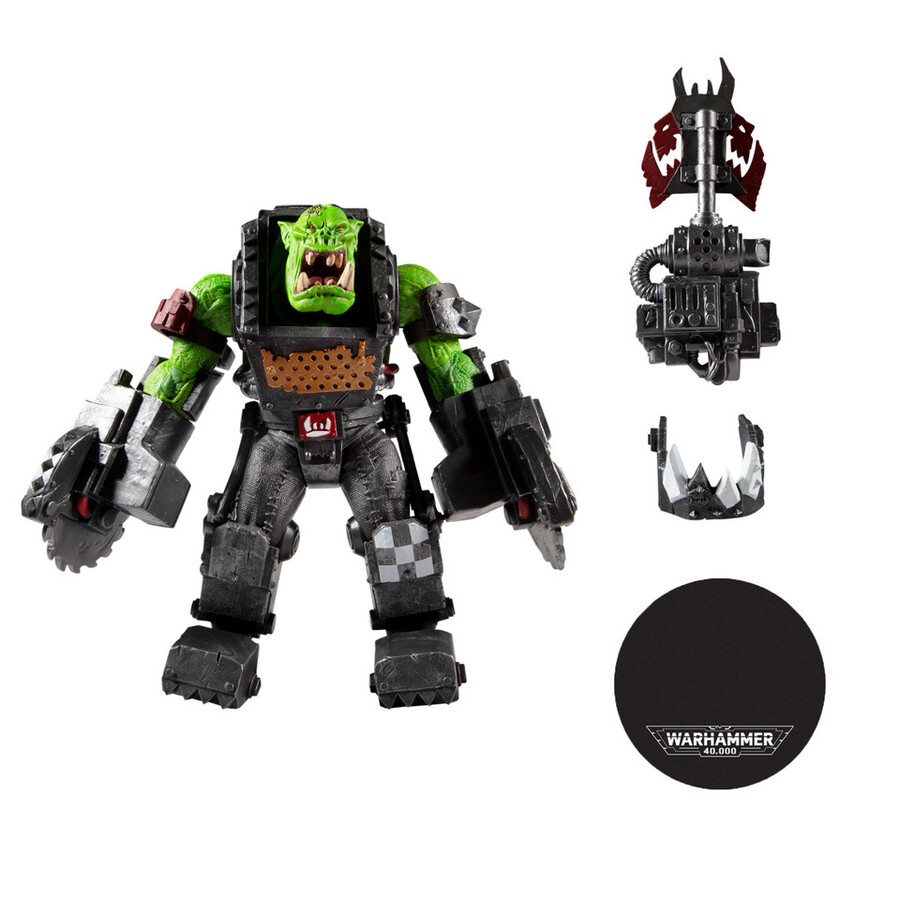 mega figurine ork meganob avec scie circulaire warhammer 40000