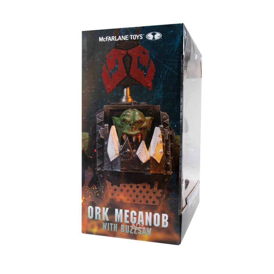mega figurine ork meganob avec scie circulaire warhammer 40000