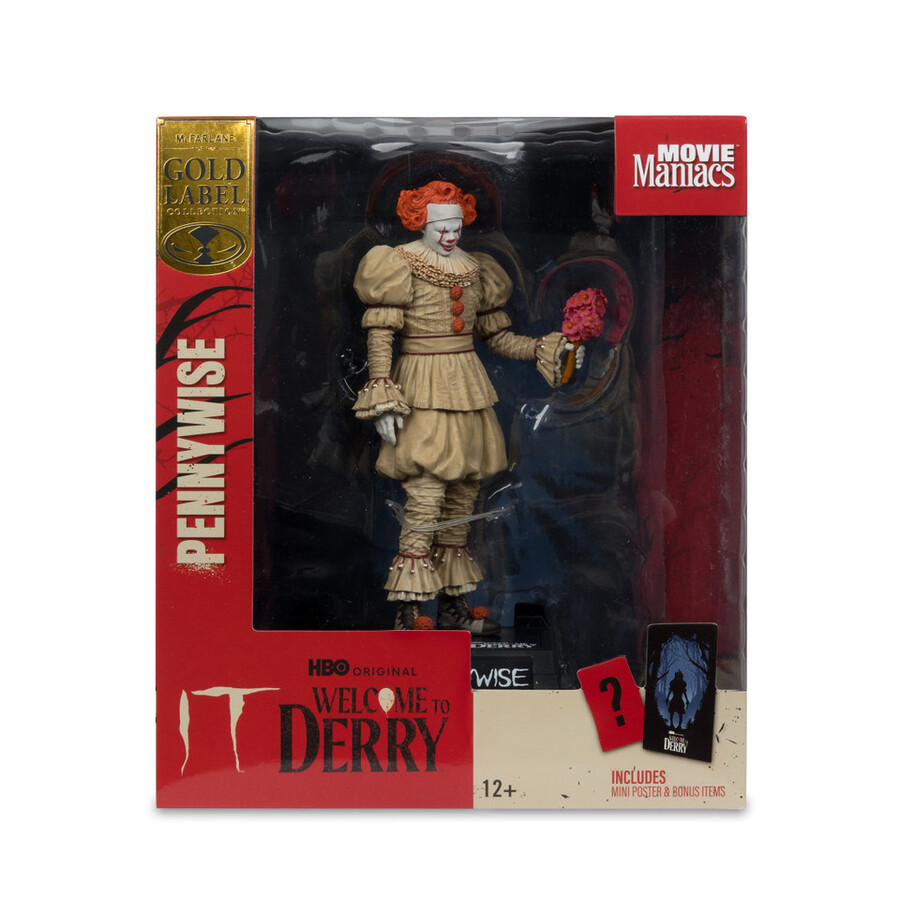 pennywisepennywise flashback bienvenue à derry - lot de 2 figurines articulées de 15 cm 6 pouces - Étiquette dorée