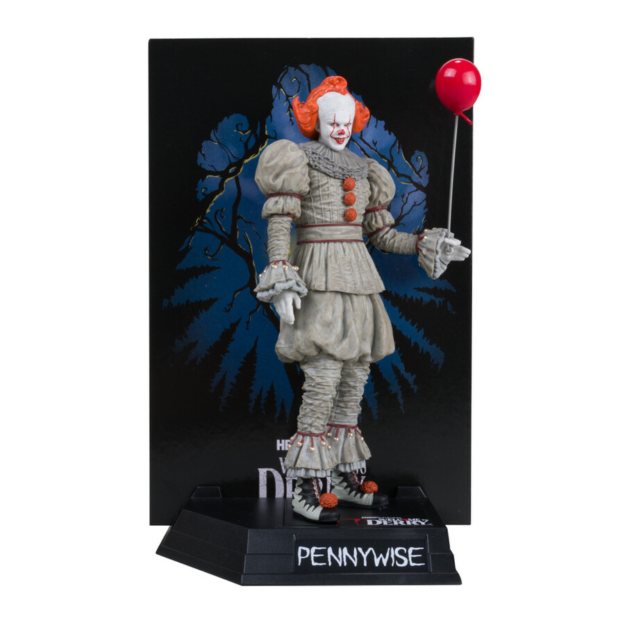 pennywisepennywise flashback bienvenue à derry - lot de 2 figurines articulées de 15 cm 6 pouces - Étiquette dorée