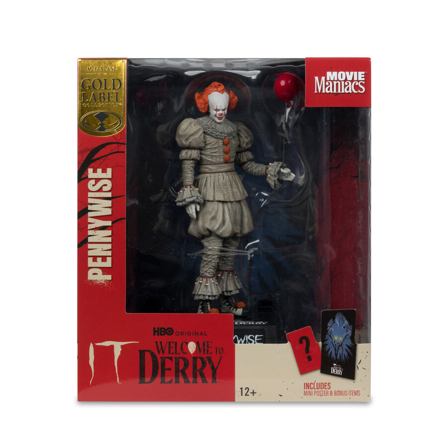 pennywisepennywise flashback bienvenue à derry - lot de 2 figurines articulées de 15 cm 6 pouces - Étiquette dorée