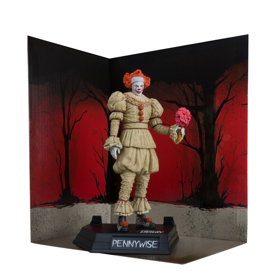 pennywisepennywise flashback bienvenue à derry - lot de 2 figurines articulées de 15 cm 6 pouces - Étiquette dorée