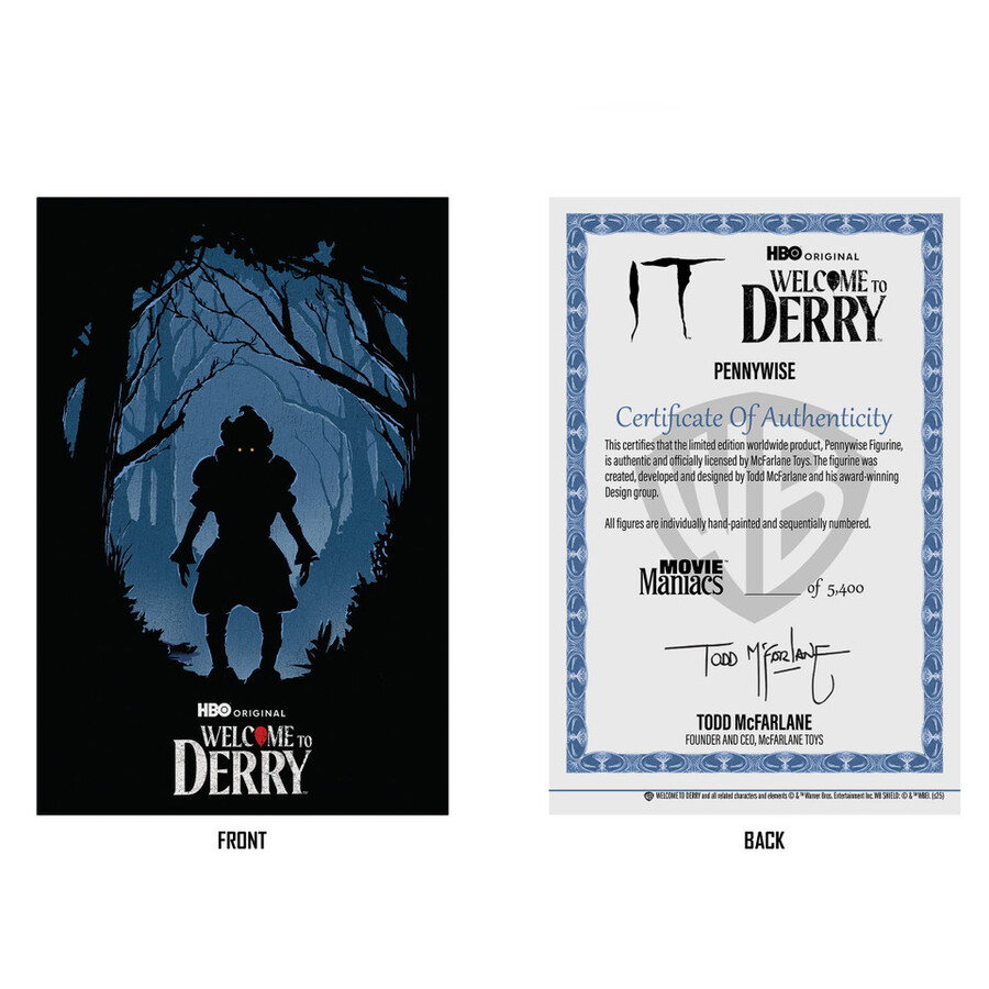 pennywisepennywise flashback bienvenue à derry - lot de 2 figurines articulées de 15 cm 6 pouces - Étiquette dorée